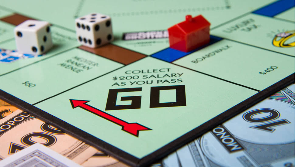 What happens if you land on the go in monopoly?